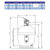 Rapidpool Φ650 15m³/h, 1 ½" (Φίλτρο Πισίνας από Πολυεστέρα & Fiberglass)